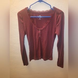 Juniors L Hollister Long Sleeve